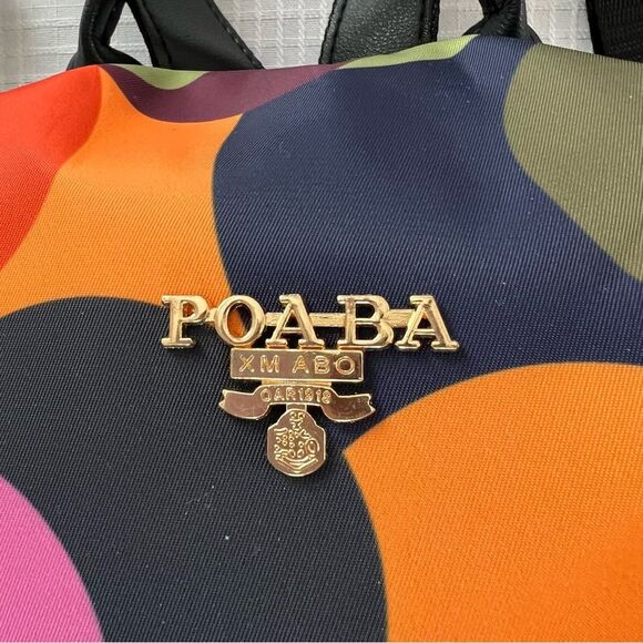 POABA Multifunction Oxford Cloth Shoulder Multicolor Abstract Circles Backpack - Picture 3 of 14